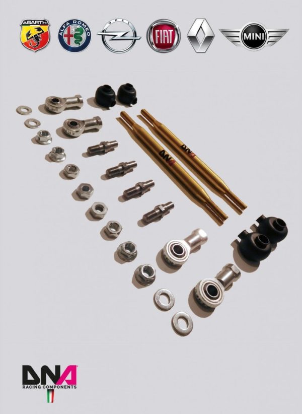 Biellettes stabilisatrices réglable DNA Racing PC0293 pour Abarth 500 & GP, Alfa MiTo, Mini R50>R57, Opel Corsa D & E, Renault Clio 3 – Image 2