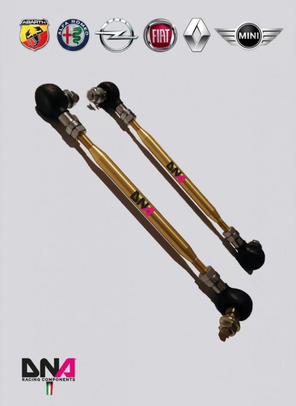 Biellettes stabilisatrices réglable DNA Racing PC0293 pour Abarth 500 & GP, Alfa MiTo, Mini R50>R57, Opel Corsa D & E, Renault Clio 3 – Image 3