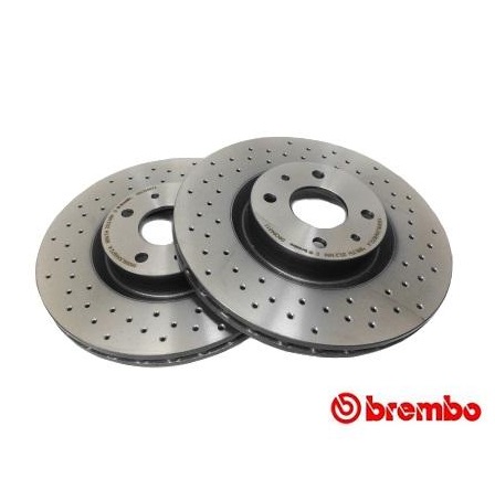 Disque de frein avant Brembo percé & ventilé pour Abarth 500 / 595