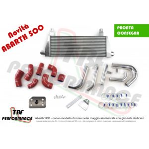 Kit intercooler frontal gros volume en aluminium pour Abarth 500/595/695