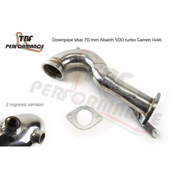 Downpipe decata 70mm pour Abarth 500 avec turbo Garrett 1446
