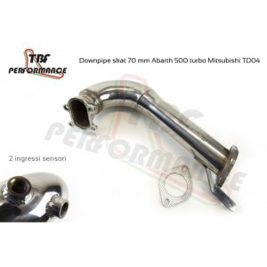 Downpipe decata 70mm pour Abarth 500 avec turbo Mitsubishi TD04