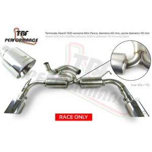 Échappement complet TBF 2.0 avec silencieux arrière pour Abarth 500/595/695