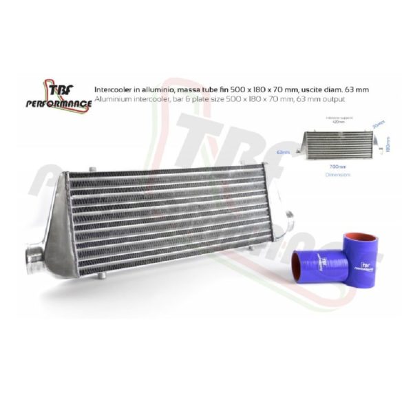 Intercooler frontal universel 500X180 en aluminium "TBF Performance"