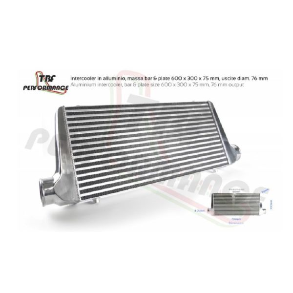 Intercooler frontal universel 600X300 en aluminium "TBF Performance"