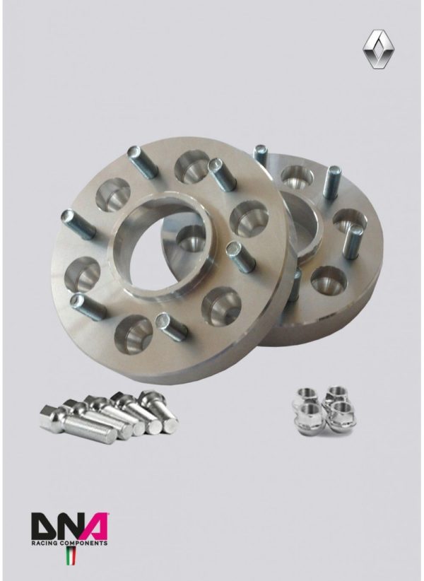 Entretoises double visserie DNA Racing PC0728 a PC0729 pour Renault Clio 4 RS & Mégane 3 RS