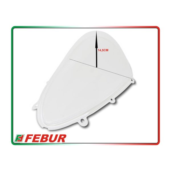 Bulle en plexiglas transparent Febur avec relief pour Aprilia RSV4 (2015-2019)
