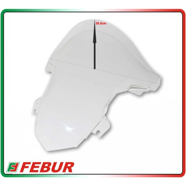 Bulle en plexiglas transparent Febur avec relief BMW S1000RR 2015/18