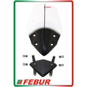 Bulle en plexiglas transparent Febur avec relief Ducati Hypermotard 821 2013-2015