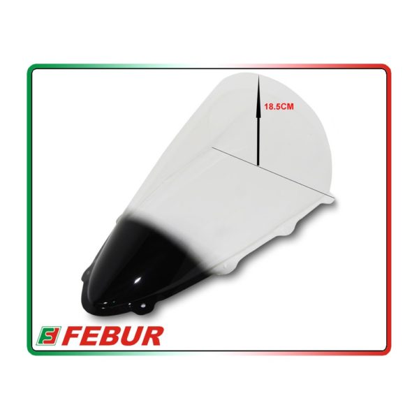 Bulle en plexiglas transparent Febur avec relief Ducati 1299 Panigale 2015-2018