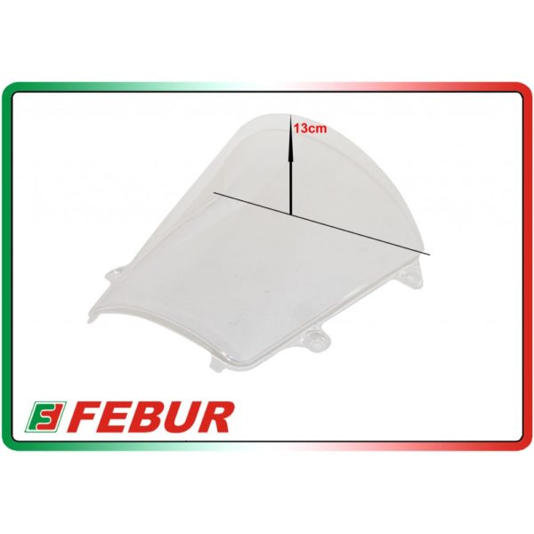 Bulle en plexiglas transparent Febur avec relief Honda CBR 600 RR 2013-2019