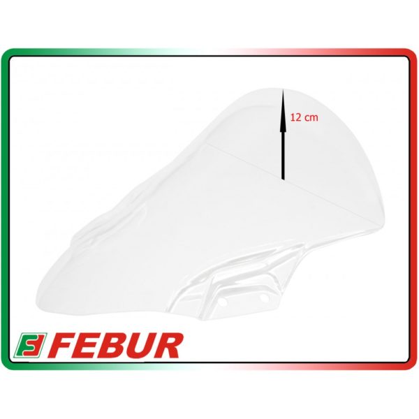 Bulle en plexiglas transparent Febur avec relief Kawasaki Ninja 400 2018-2019
