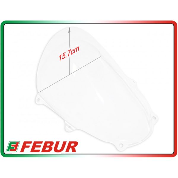 Bulle en plexiglas transparent Febur avec relief Suzuki GSX-R 1000 2017-2019