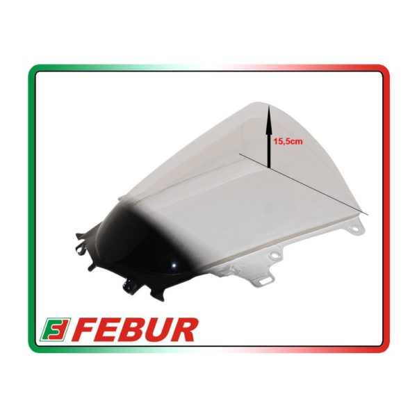 Bulle en plexiglas transparent Febur avec relief Yamaha R1 R1M 2015-2019