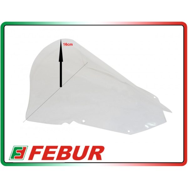Bulle en plexiglas transparent Febur avec relief Yamaha YZF R6 Trophée SS 2008-2016