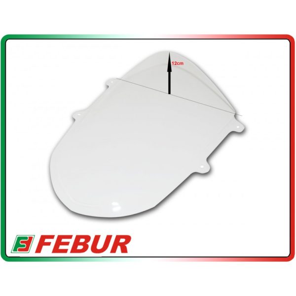 Bulle en plexiglas transparent Febur avec relief Yamaha YZF R1 R1M 2015-2019