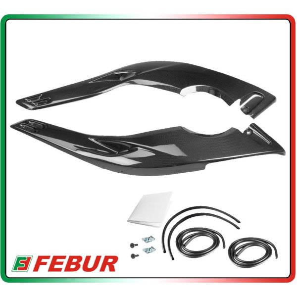 Paire d'écopes latérales en carbone Febur pour Yamaha T-Max 500 (2001-2007)
