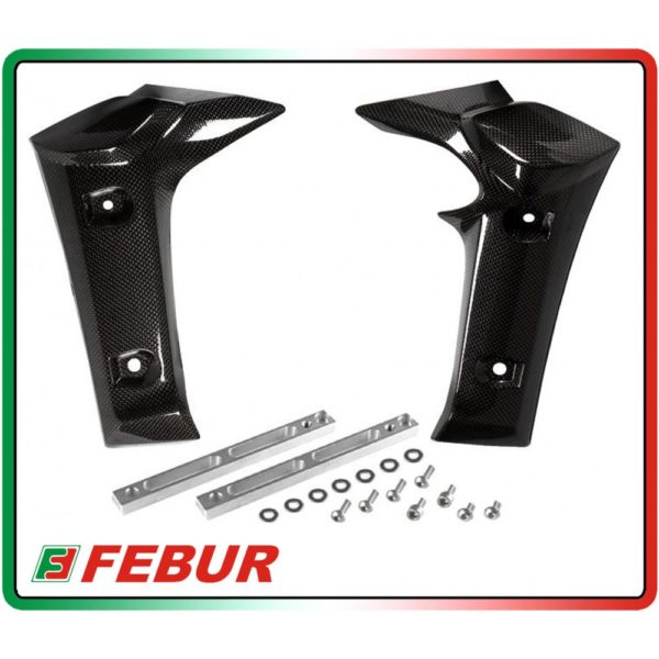 Paire de panneaux latéraux en carbone Fébur Yamaha FZ6 2003-2009