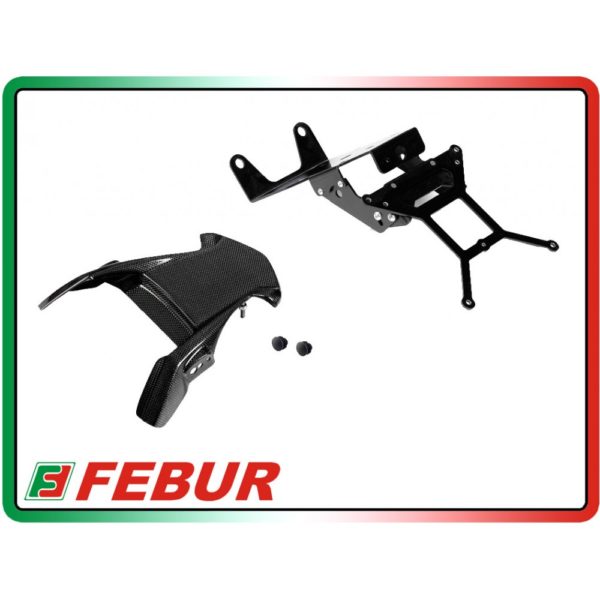 Support de plaque d'immatriculation en carbone Febur pour Ducati Monster 2002-2008