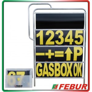 Tableau de panneautage Febur en aluminium 4 ou 5 étagères + étui avec 57 cartes