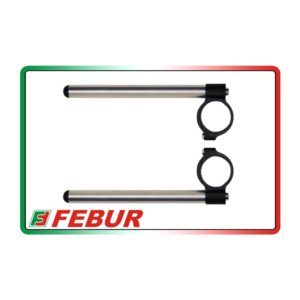 Paire de demi-guidons de course en ergal Febur