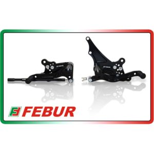 Repose-pieds ergal Febur réglables Kawasaki Ninja 250/300 R 2008-2017