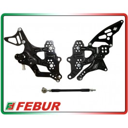 Repose-pieds ergal Febur réglables Yamaha R3 2015-2018