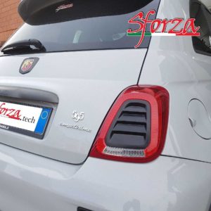 Insères de feux arrière Sforza avec ailettes en fibre de verre pour Abarth 595 après 2016