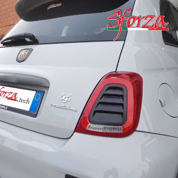 Insères de feux arrière Sforza avec ailettes en fibre de verre pour Abarth 595 après 2016