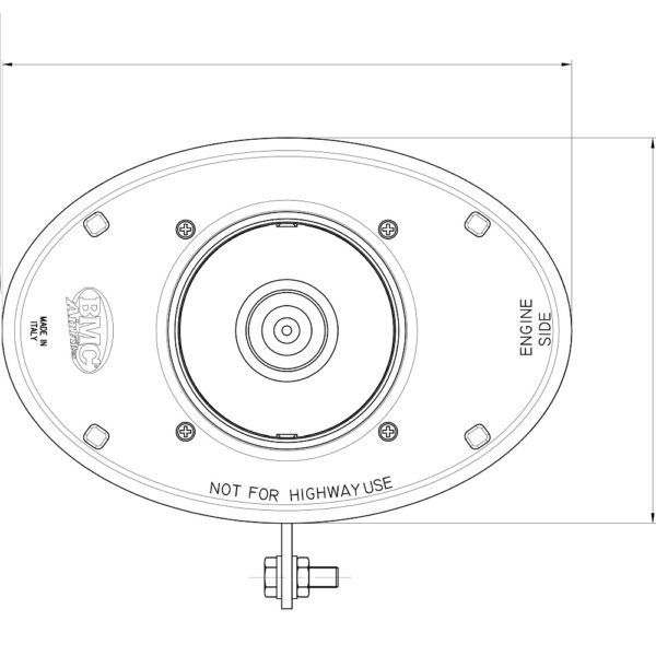 Filtre à air Airbox ovale(admission dynamique carbone) “BMC OTA ACOTA70-85L230-B” Modèle universel supérieur a 1600cc – Image 2