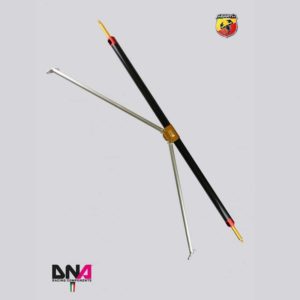 Barre anti-rapprochement arrière carbone avec tirants DNA Racing PC1696 pour Abarth 500