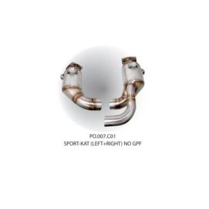 Catalyseur sport sans GPF (Gasoline Particulate Filter), TFL Italy PO.007.C01 pour Porsche 991 MKII S/4S/GTS