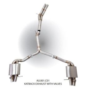 Échappement sport avec valves, silencieux arrière TFL Italy AU.001.C01 pour Audi RS4 B9