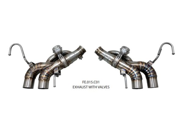 Échappement sport, silencieux arrière avec valve racing TFL Italy FE.015.C01 pour Ferrari California T