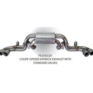 Échappement sport, silencieux arrière avec valve standard TFL Italy FE.010.C01 pour Ferrari 360 Modena