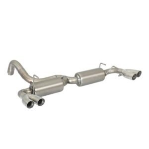 Silencieux arrière duplex Ragazzon 50.0725.63 en inox G & D avec 2 sorties rondes Sport Line 60 mm