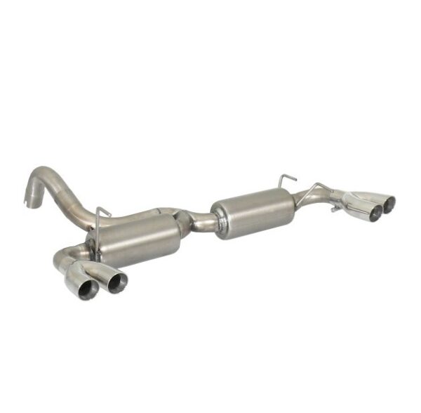 Silencieux arrière duplex Ragazzon 50.0725.63 en inox G & D avec 2 sorties rondes Sport Line 60 mm