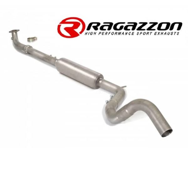 Tube d’échappement intermédiaire en inox Ragazzon 50.0769.80 avec silencieux pour Abarth 500