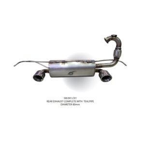 Échappement sport, silencieux arrière inox avec valve TFL Italy SM.001.C01 pour Smart Brabus