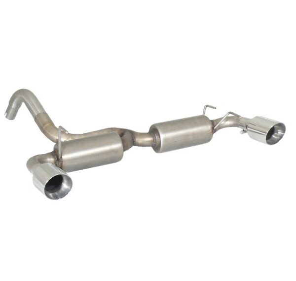Silencieux arrière duplex Ragazzon 50.0725.61 en inox G & D avec sorties rondes Sport Line 102 mm