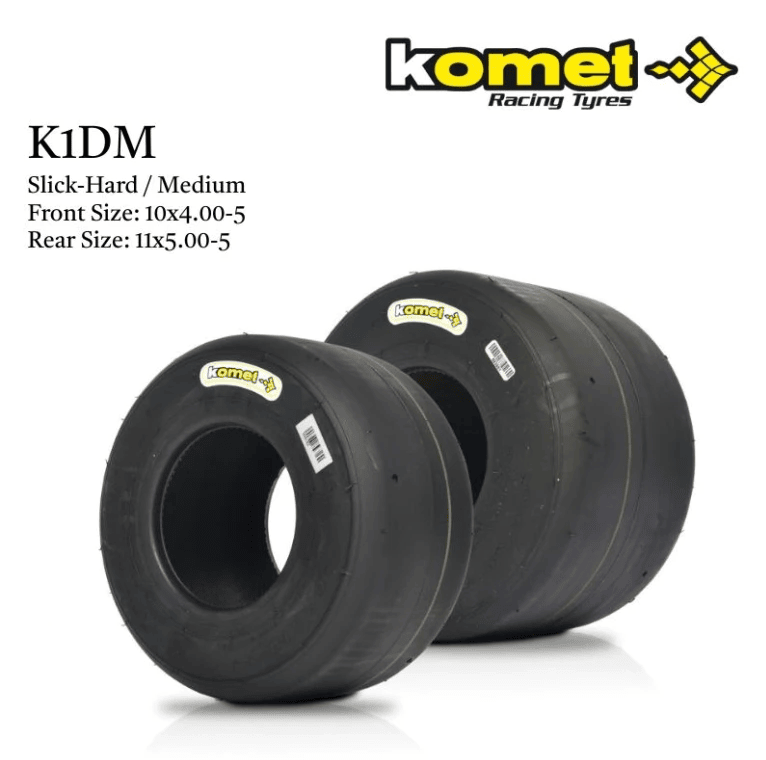 Set de 4 pneus slick pour karting - Komet K1D-M pour mini kart