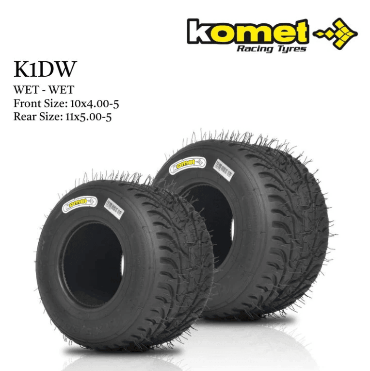 Set de 4 pneus pluie pour karting – Komet K1DW pour mini kart