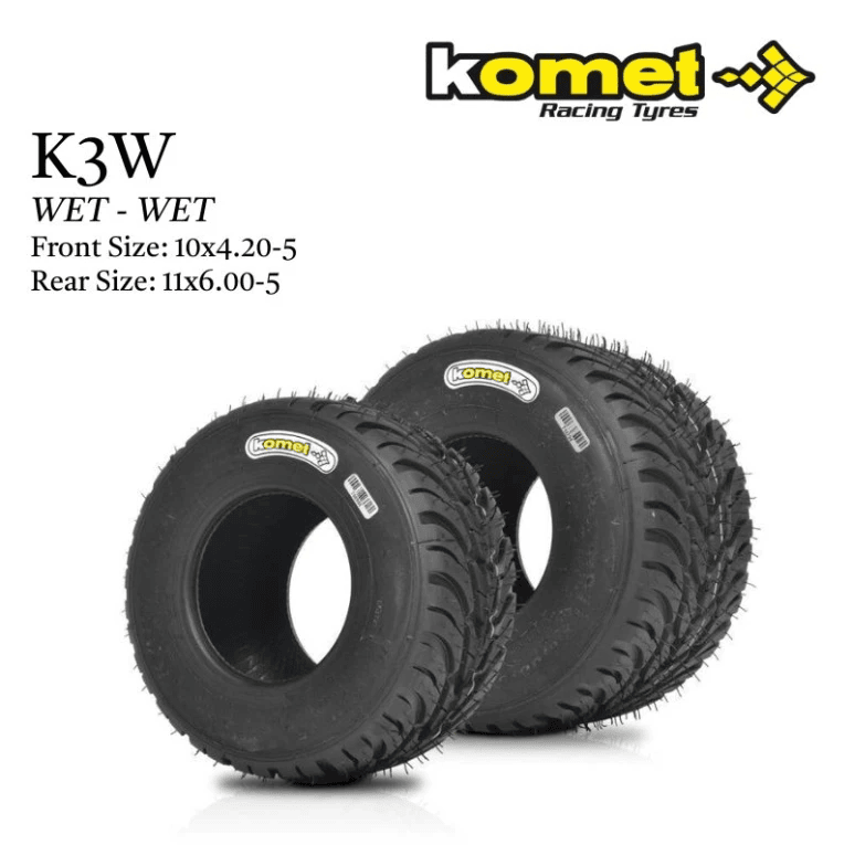 Set de 4 pneus pluie pour karting – Komet K3W